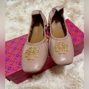Tory Burch Britten Ballet Sheep Plume - Nappa Shoes